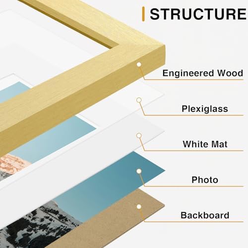 Vittanly 10 Pack Picture Frames Collage Wall Decor, Gold - Image 6