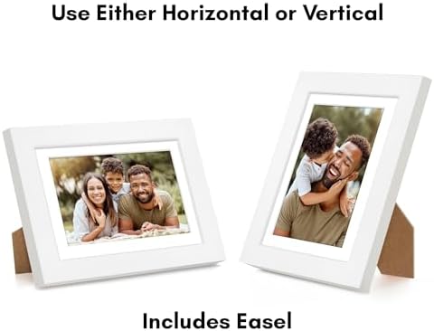 Americanflat 5x7 Picture Frame - Matted to 4x6 - Engineered Wood - White - Image 4