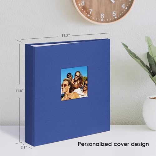 1DOT2 8.5x11 Inch 3 Ring DIY Scrapbook Photo Album, Blue - Image 6
