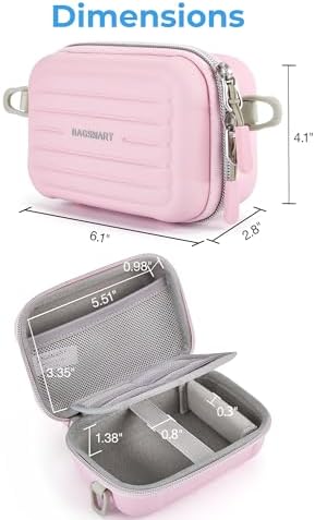 BAGSMART Digital Camera Case, Small Camera Bag with 2 Carrying Ways, Pink - Image 5
