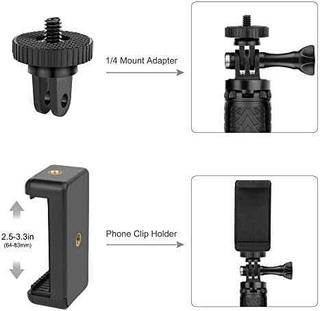 GEPULY Mini Hand Grip Short Selfie Stick Tripod Stand for GoPro Action Cams - Image 6