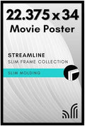 Americanflat 22.375x34 Poster Frame - Slim Molding - Black by Americanflat