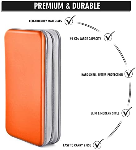96‑Capacity Hard Plastic CD/DVD Binder for Car, Home & Travel - Image 3