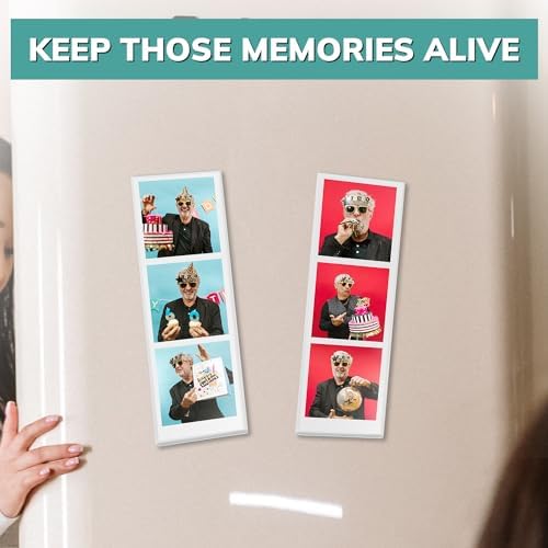 pbf PHOTO BOOTH FRAMES 2x6 Magnetic Picture Frames for Refrigerator | 2 x 6 Clear Magnetic Vinyl Frames for Photo Strips for Fridge (10-Pack) - Image 3