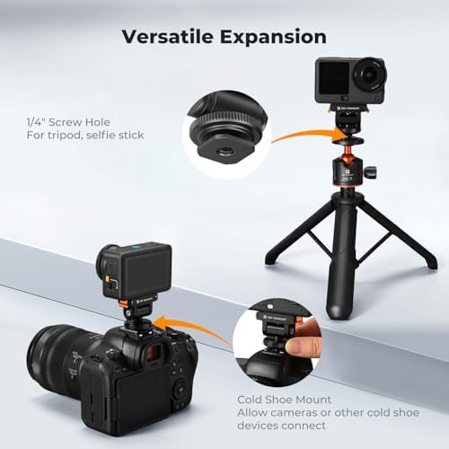 K&F CONCEPT Cold Shoe Mount Compatible with DJI Osmo Nano/Osmo Action 6 - Image 3