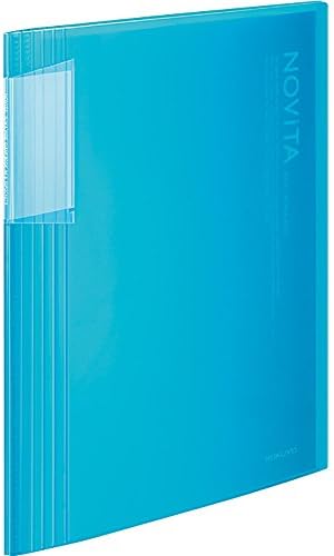 Kokuyo 40-Pocket Binder with Plastic Sleeves 8.5"x11" (Light Blue), A4 and US Letter Expandable Art Portfolio Folder with Clear Sheet Protectors. 80 Pages of Presentation Display Book. (RA-N40LB) - Image 4