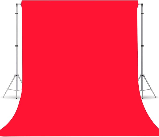 Red Photography Backdrop for Photoshoot, Fabric 5x7ft | Versatile Studio Photo Backgrounds, Non Reflective, Easy to Use, for Portraits, Product, Party, Video Creation by TERSUM