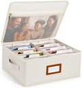 HULISEN Photo Storage Box, Photo Organizer for 2000 4x6 Pictures, Beige by HULISEN