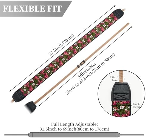 ZOOEASS Camera Strap for DSLR and Mirrorless Digital Camera,Neck Strap with Embroidery Patterns and Quick-release Buckle - Image 3
