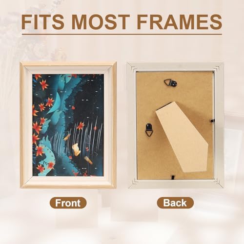 uxcell 10Pcs Easel Back for Picture Frame, 4 x 6 Inch Replacement Picture Frame Easel Back with Hinged Hangers DIY Photo Backing Board for Photo Frames, Tabletop Wall Display, Wooden - Image 5