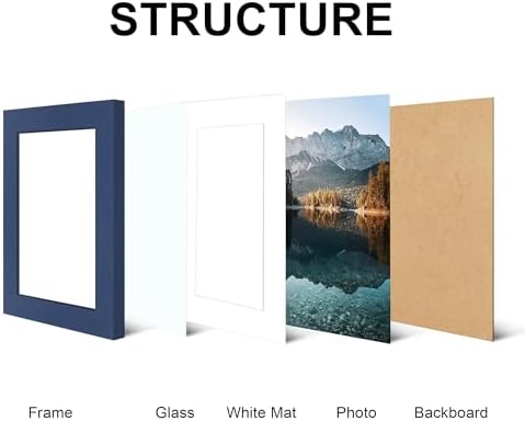 5x7 Picture Frame Set of 4 with Real Glass, Wall & Tabletop Display - Image 3