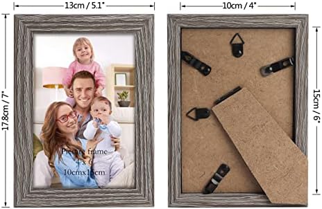 Giftgarden 4x6 Picture Frame Distressed Grey, 4 by 6 Rustic Wood-grain Gray Photo Frames Bulk for Wall or Tabletop, 12 Pack - Image 3