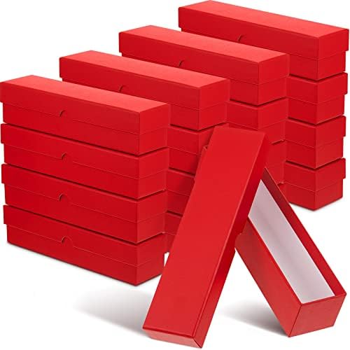 Teling 16 Pcs 2x2 Coin Storage Collectors Box, 9 x 2 x 2 Inches, Red by Teling