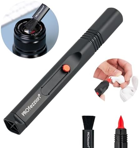 PROfezzion Double-Ended Lens Cleaning Pen for Electronics, Black by PROfezzion