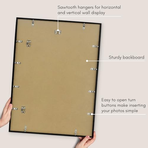 Americanflat 22x30 Poster Frame - Slim Molding - Black - Image 5