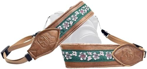 Leather Camera Strap, Quick Release Camera Neck Strap for All Cameras, Retro Jacquard Camera Straps for Photographers by Unknown
