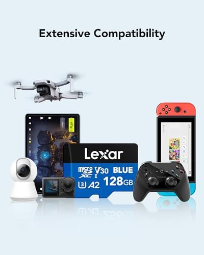 Lexar 128GB Blue Micro SD Card Up to 160MB/s microSDXC UHS-I Memory Card - Image 7