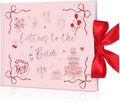 Wedding Guest Book Letters to Bride 8.5x7 Inch,Pink,Bow by Humyoun