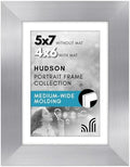 Americanflat 5x7 Picture Frame - Matted to 4x6 - Engineered Wood - Silver by Americanflat
