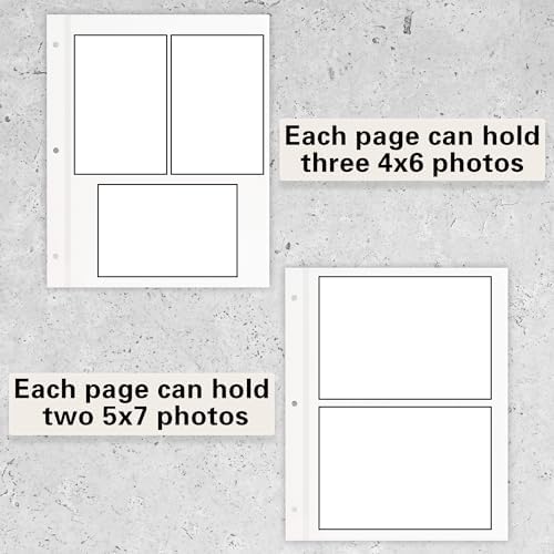 Vienrose Self Adhesive Photo Album Refill Pages 3 Ring Binder 40 Pages - Image 6