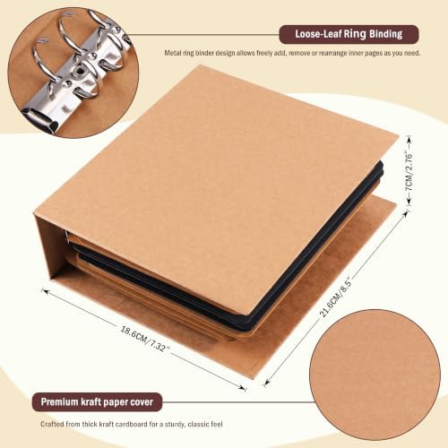 Handmade DIY Scrapbook Photo Album – 3D Interactive Memory Book Kit for Wedding, Anniversary, Family Photos, Travel, Birthday Gift - Brown - Image 2