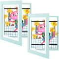2 Pack 10x12.5 Front-Opening Kids Artwork Frames Changeable (Light Blue) by GoldenStateArt