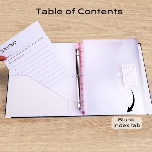 XKDOUS Important Document Organizer 3 Ring Linen Binders Folio File Folders - Image 6