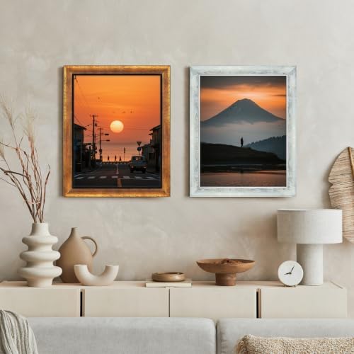 XUANLUO 11x14 Picture Frames Set of 4,Rustic Retro Photo Frame(Mix Color) - Image 4
