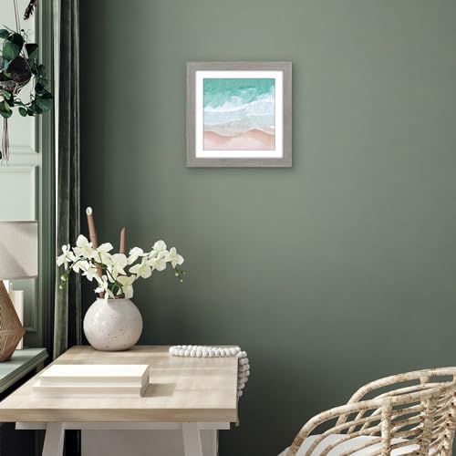 Americanflat 12x12 Picture Frame - Matted to 10x10 - Grey Wood - Image 6