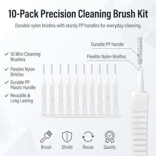Phone Port Cleaner - 10 Pack Phone Charge Port Cleaning Tool Kit, Cell-Phone Charging Port-Cleaning Kit, Charging Port-Cleaner, Anti-Clogging Mini Brushes for Clean Mobile Speaker, Tablet, Camera - Image 7
