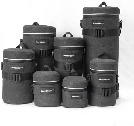 Camera Lens Case Lens Bag Compatible (5.51" x 14.56"(Canvas, Black)) - Image 6