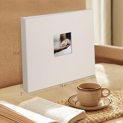 1DOT2 12x12 Inch 3 Ring DIY Scrapbook Photo Album, Beige - Image 5