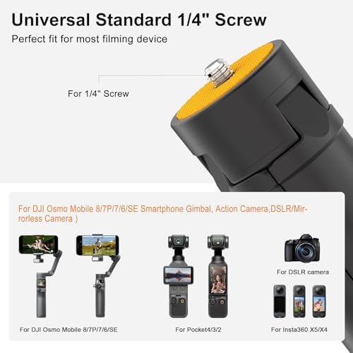 Minifocus Camera Tripod, Mini Camera Tripod Portable Handheld Tripod Desk Stand with 1/4" Screw for DJI Osmo Mobile 8/7P/7/6/SE Smartphone Gimbal OSMO Pocket Stabilizer Travel Tripod - Image 3