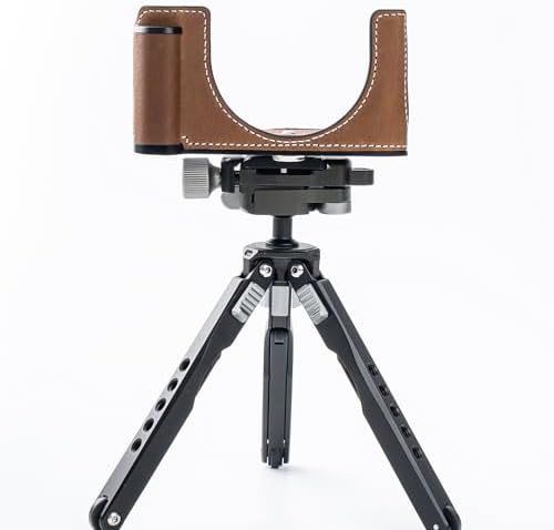 Camera Genuine Leather Half Case ，Compatible with Sony RX1RM3 RX1R III ，Custom Full-Grain Leather Camera Protector - Exclusive Grip Design + Aluminium Alloy Base Construction (Coffee) - Image 6