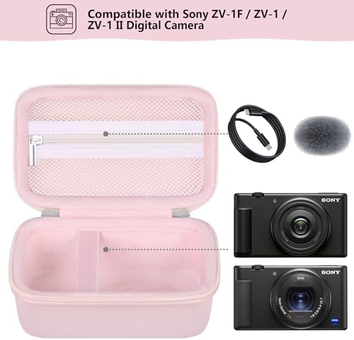 Hard Travel Case for Sony ZV-1, ZV-1F, ZV-1 II Camera, Jelly Pink - Image 2