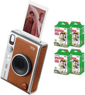 Fujifilm Instax Mini EVO Instant Camera (Brown + Extra Film (40 Sheets)) by FUJIFILM