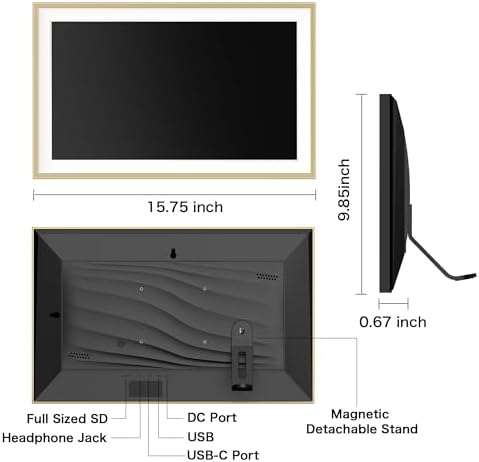 Frameo 15.6" Digital Picture Frame, Large Display Digital Frame WiFi, 32GB - Image 5