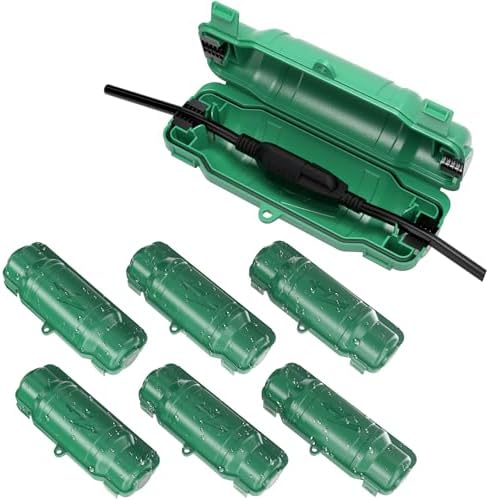 7 Pack Outdoor Extension Cord Safety Cover, Waterproof, Green by Unknown