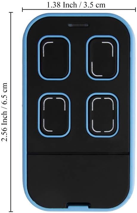 Universal Garage Door Opener Remote Cloner Universal Gate Opener Remote Cloning Homelink Programmable Learning Key Fob 4-Buttons Multi Frequency 280MHZ-868MHZ (1, Blue) - Image 6