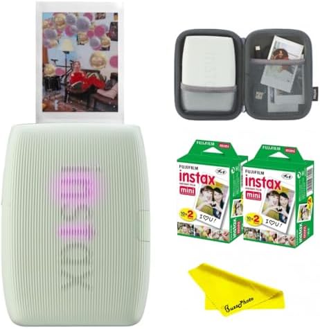 Fujifilm Instax Mini Link 3 Smartphone Printer (Sage Green Bundle) by FUJIFILM