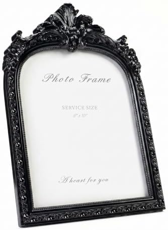 Cuspin 8x10 Black Picture Frame Vintage Ornate Arched Gothic Photo Frame by Cuspin