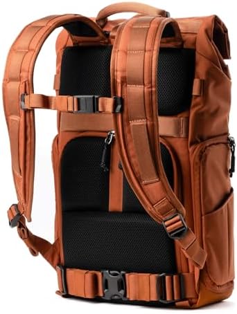Think Tank FocusPoint 22L RollTop Camera Backpack - Urban Rust: Expandable Travel & Camera Backpack with Laptop Sleeve, Quick Side and Back Access, Rain Cover – Versatile Photography & Travel Bag - Image 6
