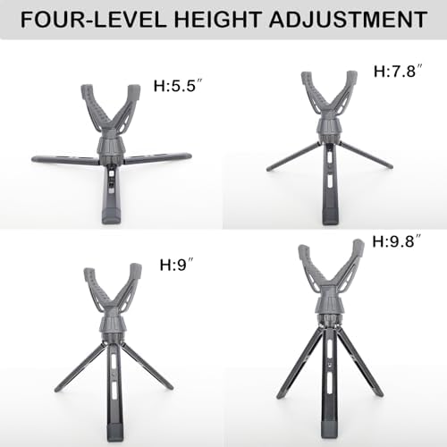 Portable Shooting Tripod with 360° Rotating & Removable V Yoke - Adjustable Height Rifle Rest Stand for Hunting, Target Shooting, Binoculars, Cameras & Outdoor Activities - Image 3