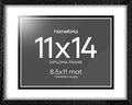 Homeforia 11x14 White Oak Diploma Frame, High-End Wood, 8.5x11 Mat, Glass by Homeforia