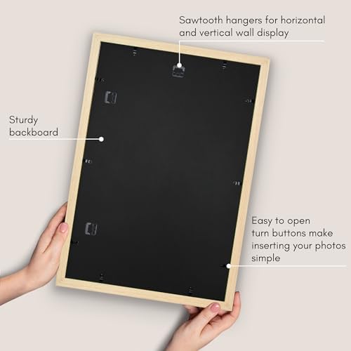 Americanflat 16x24 Poster Frame - Matted to 12x18 - Natural Oak - Image 5