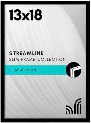 Americanflat 13x18 Poster Frame - Slim Molding - Black by Americanflat