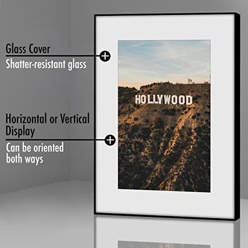 Americanflat 12x16 Picture Frame 3-Pack - Matted to 8x12 - Black - Image 5
