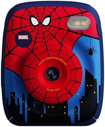 kiimento Spider-Man Official Licensed Instant Print Digital Camera, 48MP Photo, 1080p Video, 5-Sec Ink-Free Prints, Selfie & Creator Mode, 32GB SD Card (Model P2) by kiimentoFormerlyKidamento