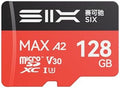 SIX M200 128GB Micro SD Card Read Up to 190MB/s for 4K UHD Continuous Recording - A2, U3, V30 microSDXC Memory Card 128GB with Adapter for Action Cameras, Drones, Gaming Consoles, Dash Cams, Phones by SIXMemory