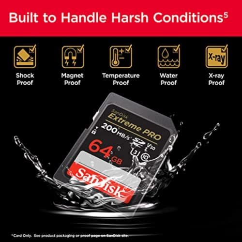 SANDISK 64GB Extreme PRO SDXC UHS-I Memory Card - C10, U3, V30, 4K UHD, SD Card - SDSDXXU-064G-GN4IN - Image 5